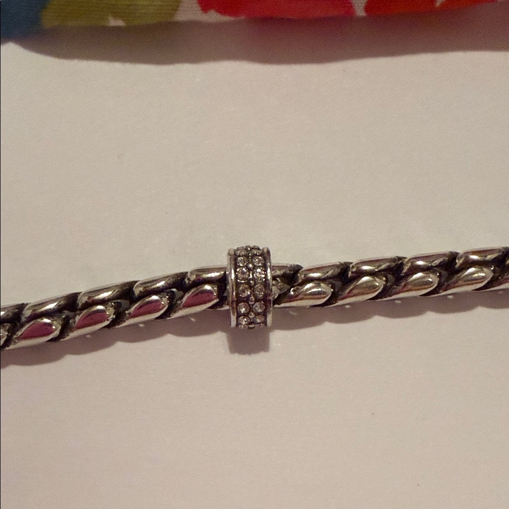 Brighton Silver Heart Charm Bracelet with Floral Drawstring Pouch - Multicolor - Picture 4 of 12